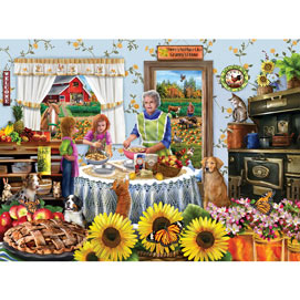 House of Puzzles 1000 piece jigsaw puzzle BAKING APPLE PIES 