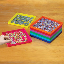 Bits and Pieces - Jumbo Puzzle Stack-Em Sorting Trays - Puzzle Piece Sorter - Puzzle Gift