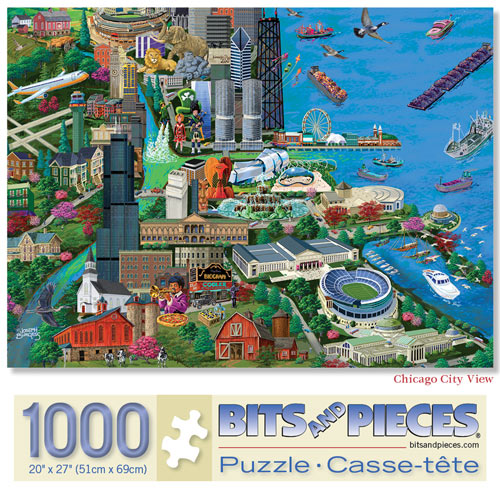 City of Chicago Jigsaw Puzzle  500 pieces  The size 18" x 13"  New in box 