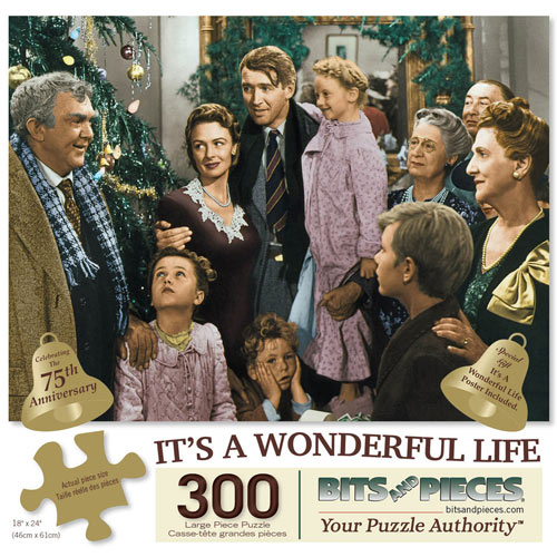 "It's A Wonderful Life" 75 Yr Anniversary PUZZLE 500 Piece 18"x24"Large Format 