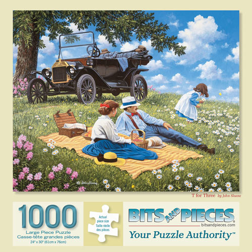 3 Best Friends Jigsaws by Artist John Sloane Bits and Pieces The Rose Arbor Value Set of Three Each Puzzle Measures 20 x 27-1000 pc Slow Day 1000 Piece Jigsaw Puzzles for Adults
