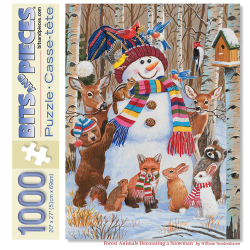 Springbok Snowmen in The Forest 500 PC Jigsaw Puzzle 2003 Snow Scene for sale online 